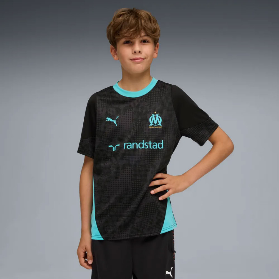 Maillot entraînement junior OM noir bleu