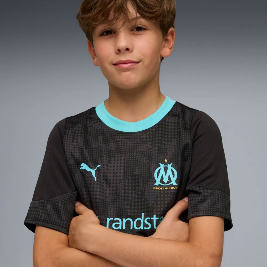 Maillot entraînement junior OM noir bleu
