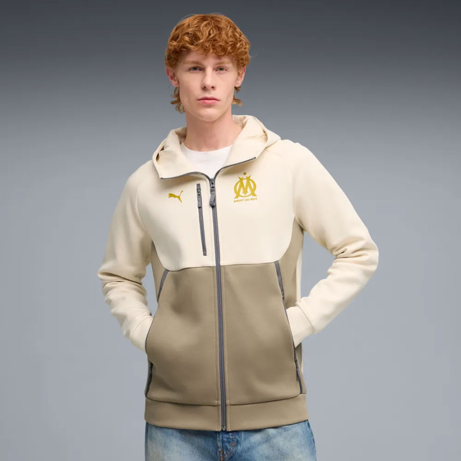 Veste survêtement OM PumaTech beige