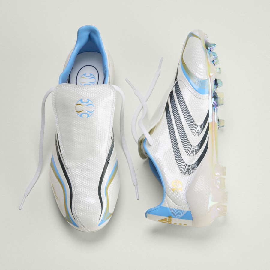 adidas F50 Messi Elite FG Tunit blanc bleu