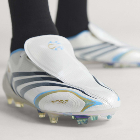 adidas F50 Messi Elite FG Tunit blanc bleu