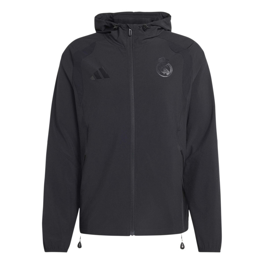 Veste survêtement Real Madrid Travel FZ noir