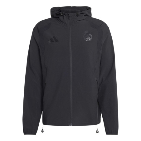Veste survêtement Real Madrid Travel FZ noir