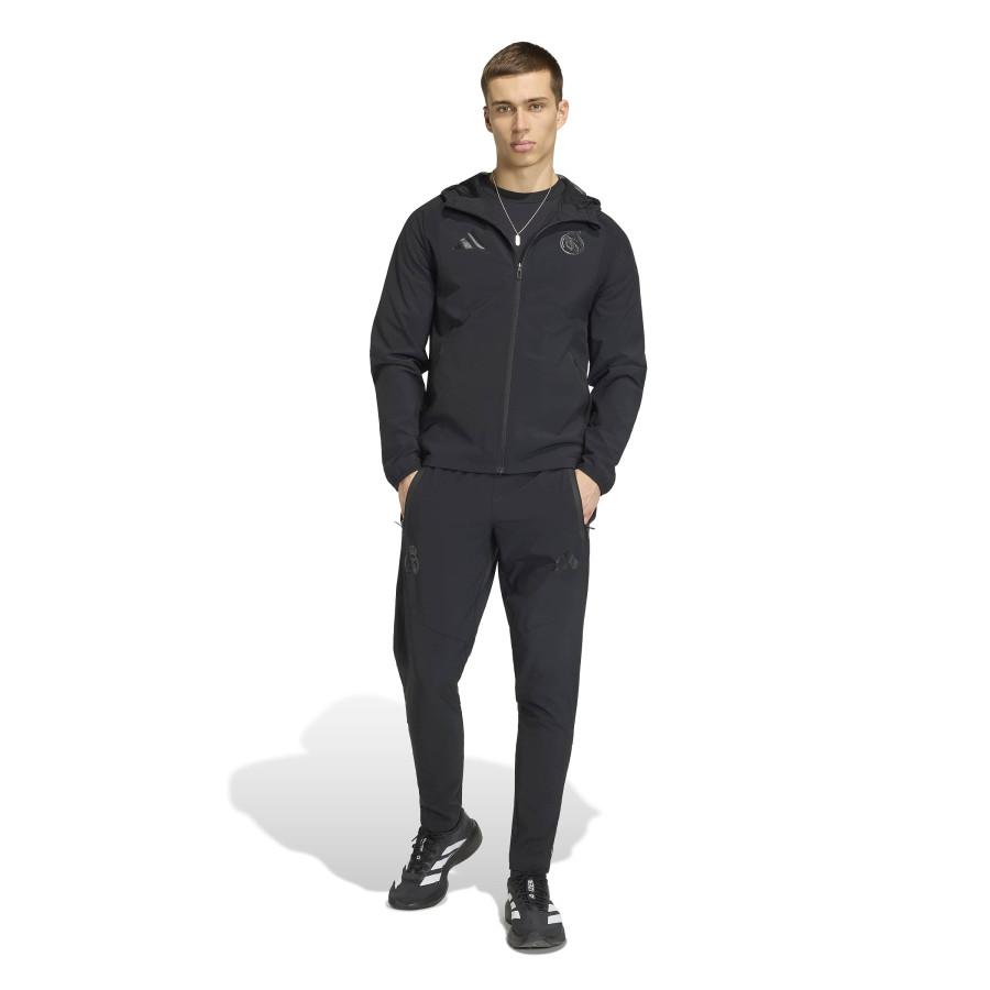 Veste survêtement Real Madrid Travel FZ noir