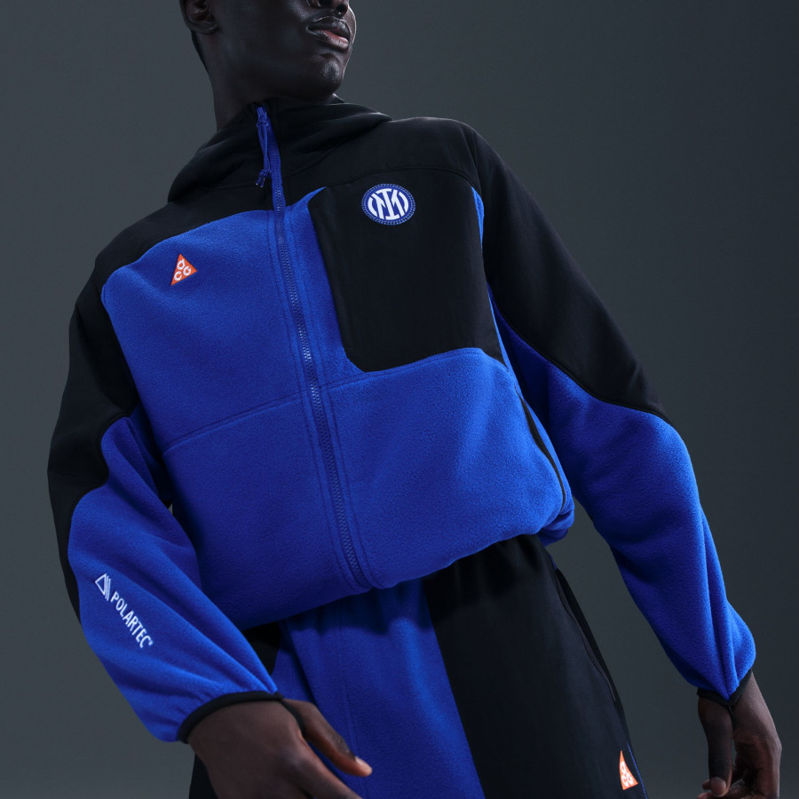 Veste survêtement Inter Milan ACG Polartec bleu noir 
