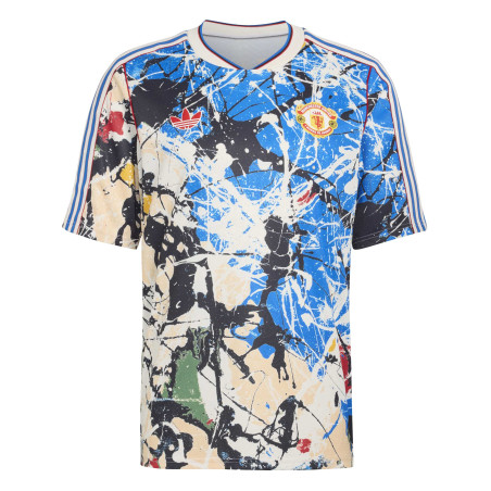 Maillot Manchester United x Stone Roses blanc bleu