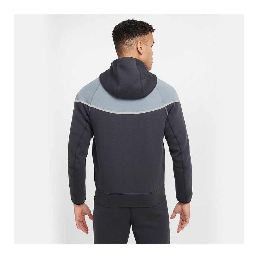 Veste survêtement Nike TechFleece Windrunner gris orange