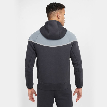Veste survêtement Nike TechFleece Windrunner gris orange