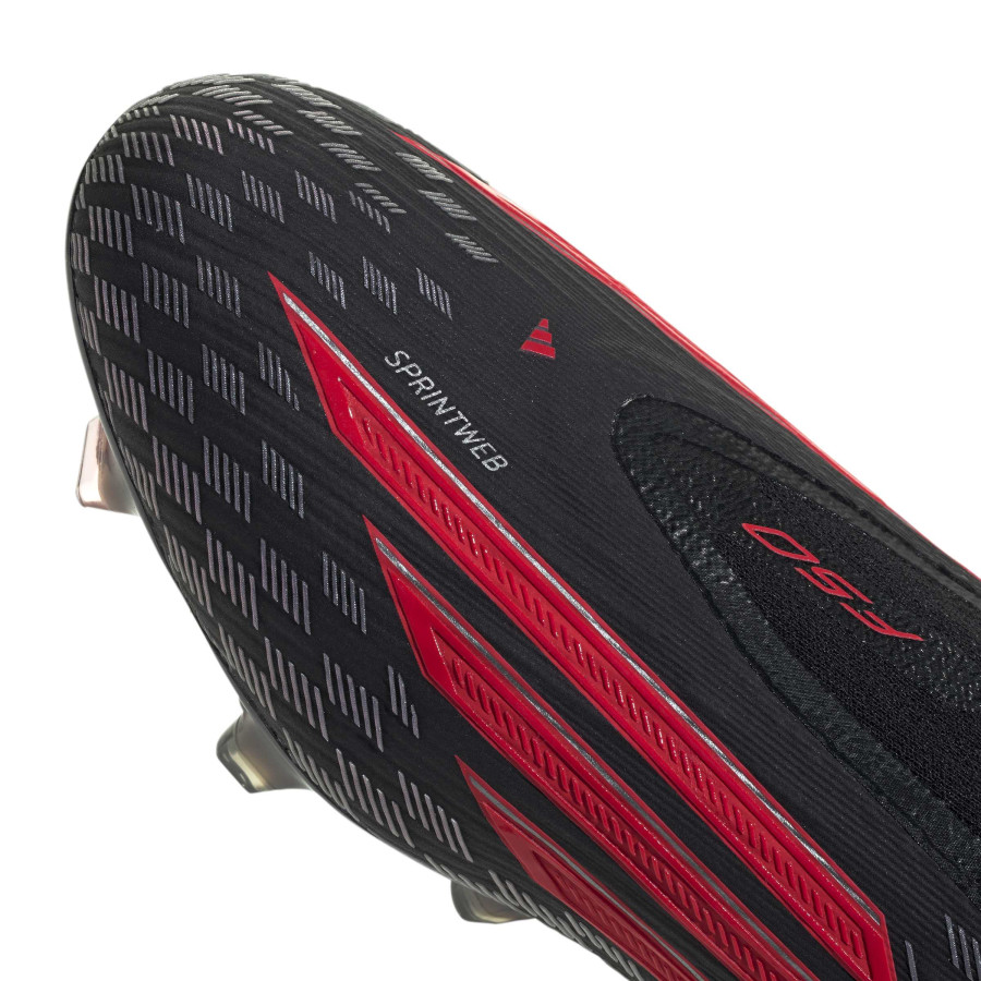 adidas F50 LaceLess Elite FG noir rouge
