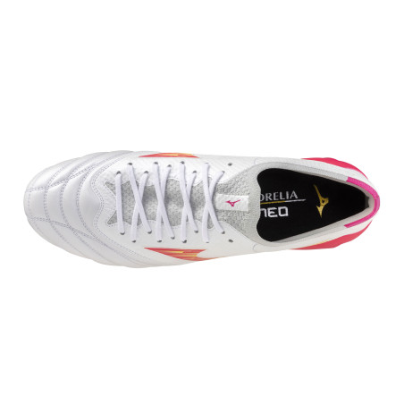 Mizuno Morelia Neo IV Beta Elite FG rouge blanc