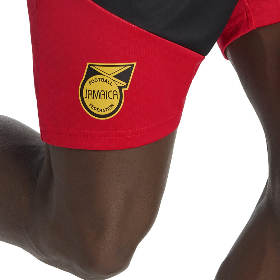 Short entraînement Jamaïque noir rouge