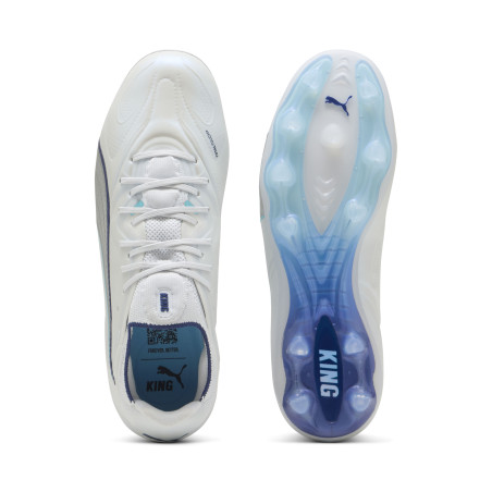 Puma King 20 Ultimate FG/AG blanc bleu