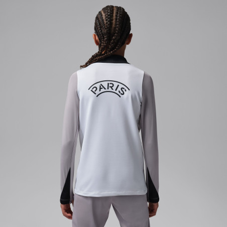 Sweat zippé junior PSG Strike gris