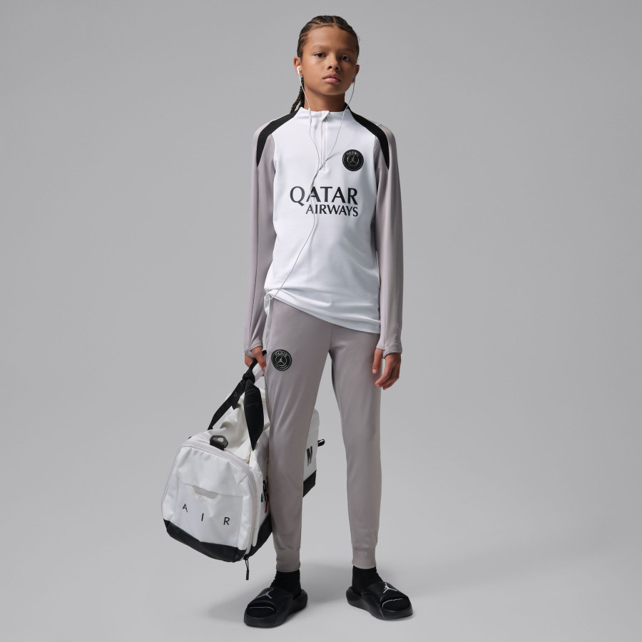 Sweat zippé junior PSG Strike gris