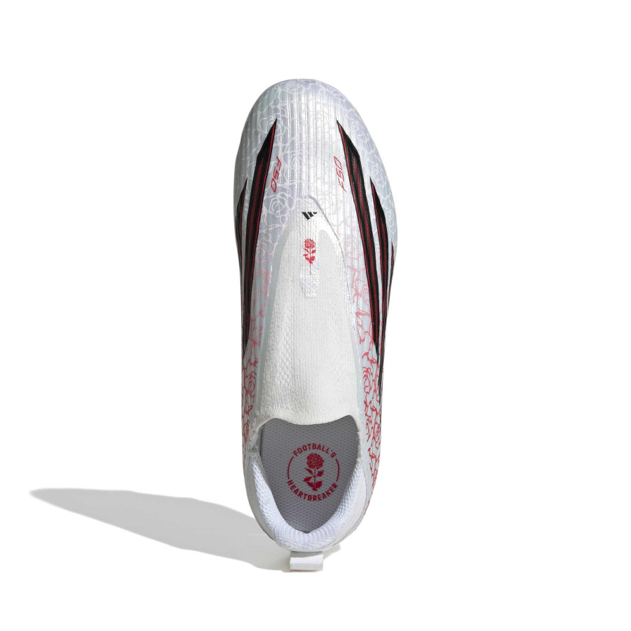 adidas F50 Lamine Yamal junior LaceLess League FG/MG blanc rouge