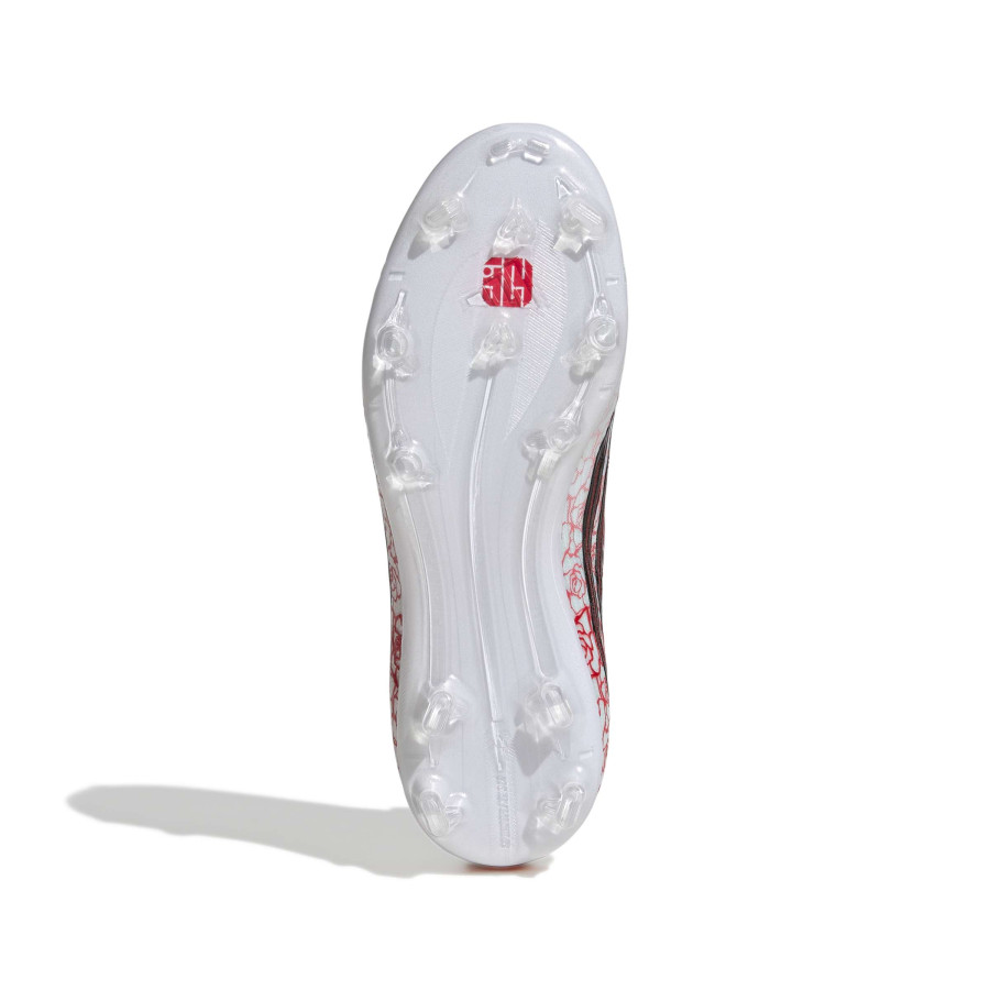 adidas F50 Lamine Yamal junior LaceLess Elite FG blanc rouge