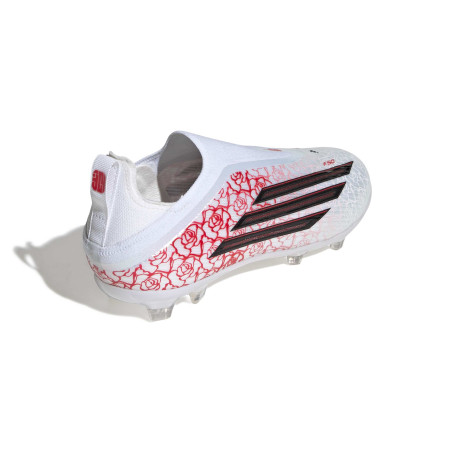 adidas F50 Lamine Yamal junior LaceLess Elite FG blanc rouge