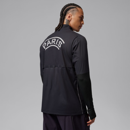 Sweat zippé PSG Strike Elite Aerogami noir blanc