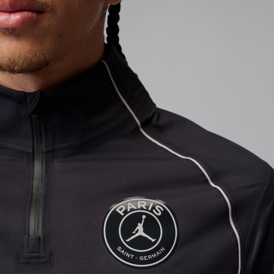 Sweat zippé PSG Strike Elite Aerogami noir blanc