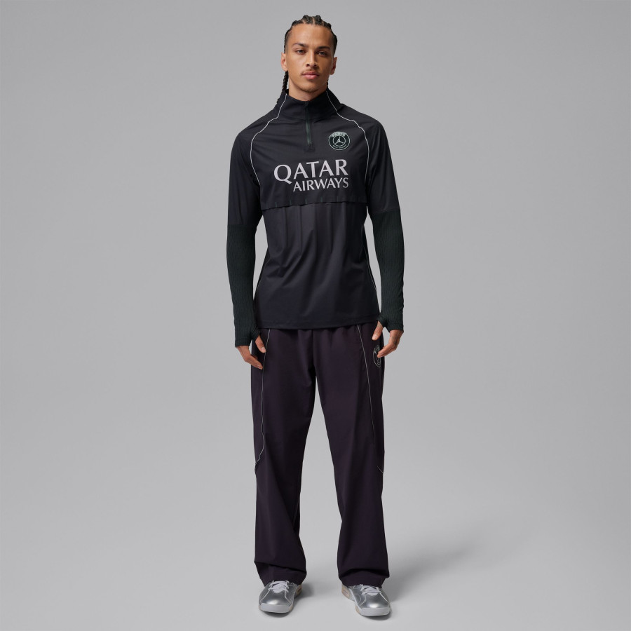 Sweat zippé PSG Strike Elite Aerogami noir blanc