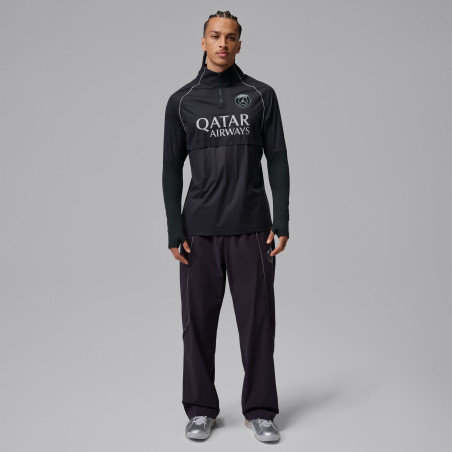 Sweat zippé PSG Strike Elite Aerogami noir blanc