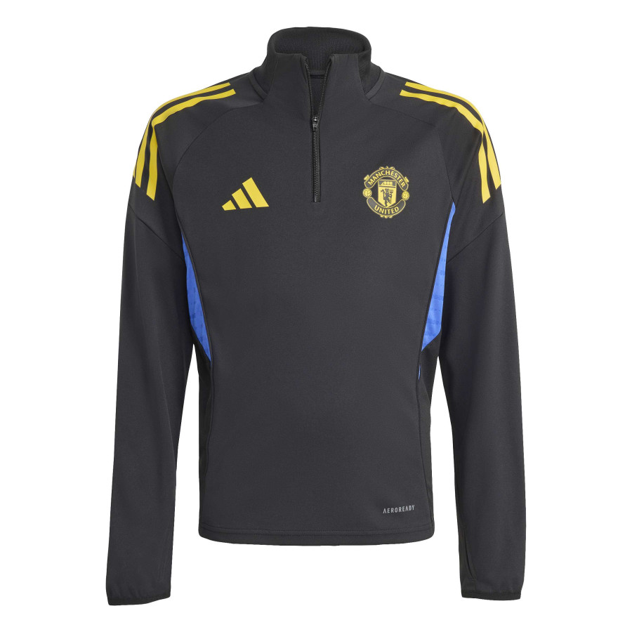 Sweat zippé junior Manchester United noir bleu