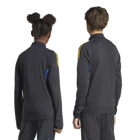 Sweat zippé junior Manchester United noir bleu