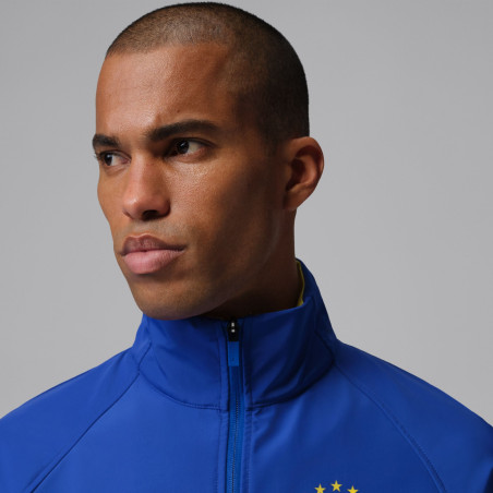 Veste survêtement Brésil Anthem bleu jaune
