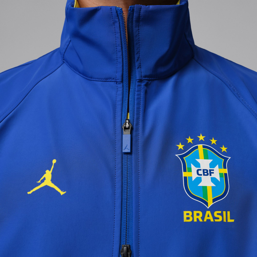 Veste survêtement Brésil Anthem bleu jaune
