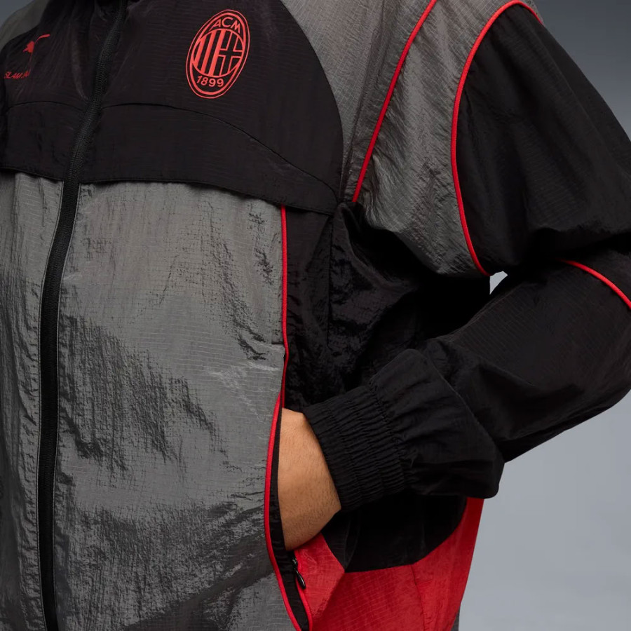 Veste survêtement Milan AC x Slam Jam noir rouge