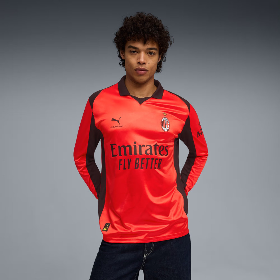 Maillot manches longues Milan AC X Slam Jam rouge 2025/26