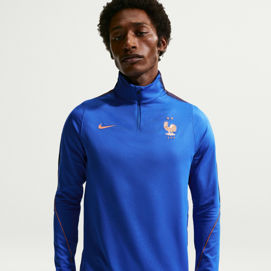 Sweat zippé Equipe de France Strike bleu