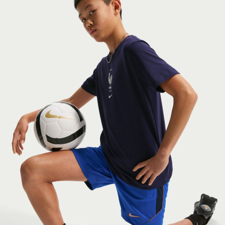 Short entraînement junior Equipe de France strike bleu