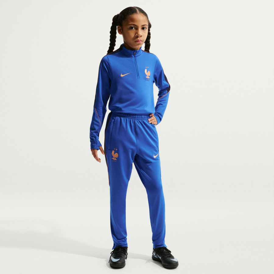 Pantalon survêtement junior Equipe de France Strike bleu