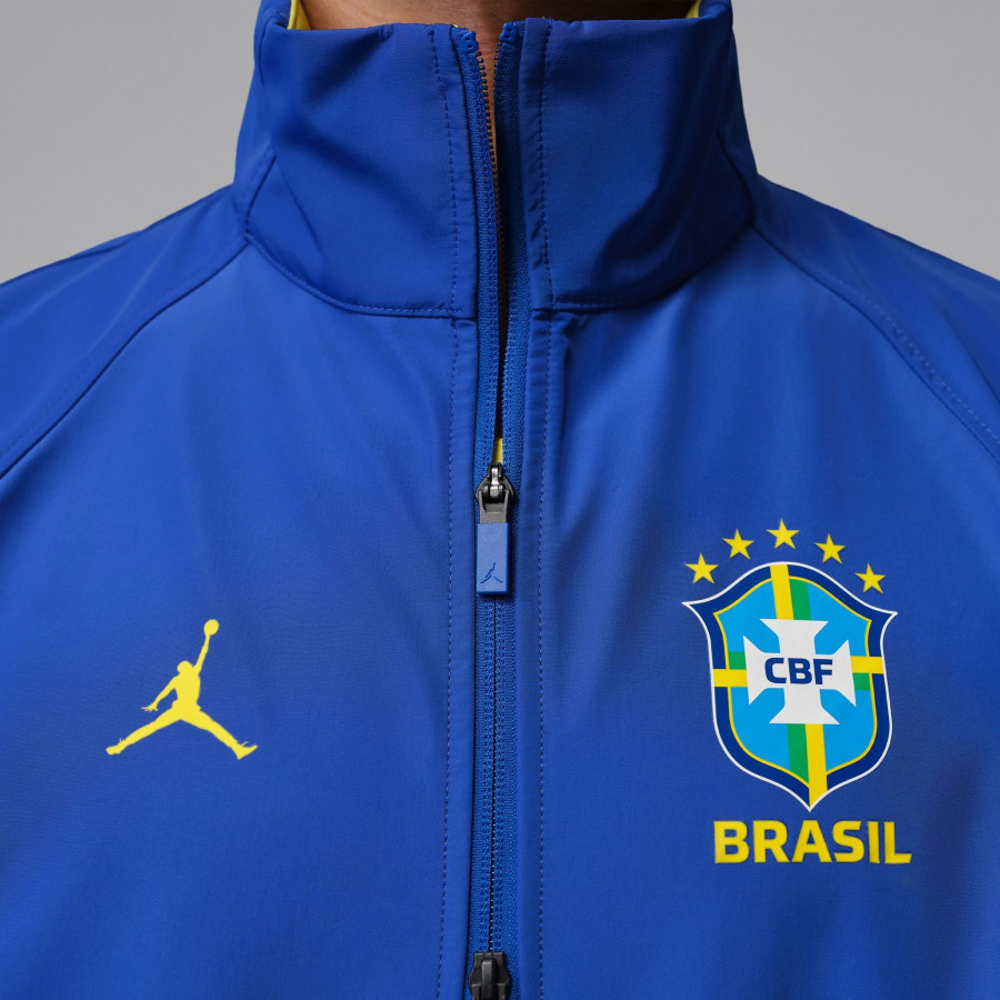 Veste survêtement Brésil Jordan Anthem bleu jaune