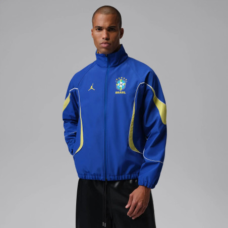 Veste survêtement Brésil Jordan Anthem bleu jaune