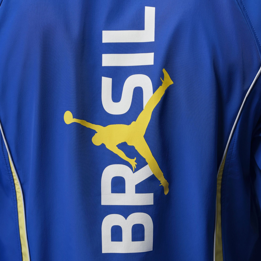 Veste survêtement Brésil Jordan Anthem bleu jaune