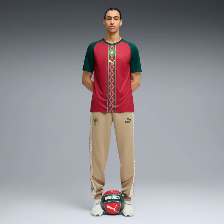 Maillot avant match Maroc rouge vert