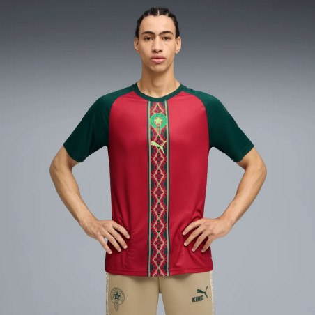 Maillot avant match Maroc rouge vert