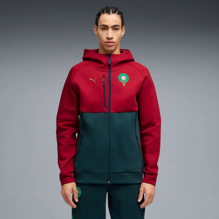 Veste survêtement Maroc PumaTech rouge vert