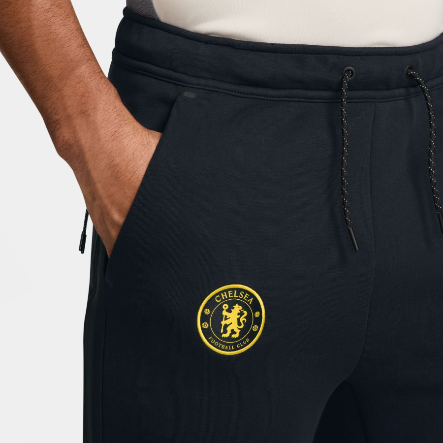 Pantalon survêtement Chelsea TechFleece noir jaune