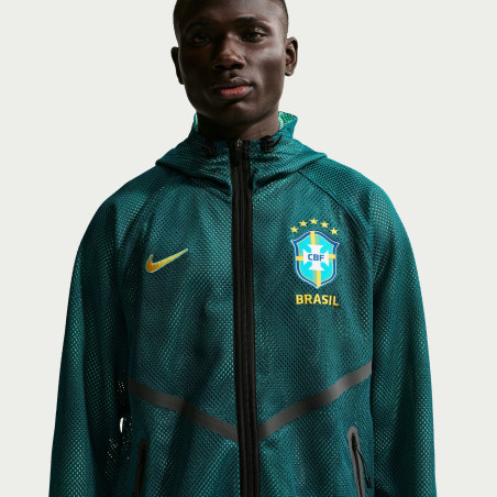 Veste survêtement Brésil anthem vert