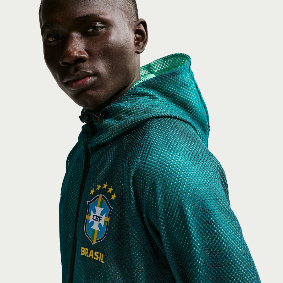 Veste survêtement Brésil anthem vert