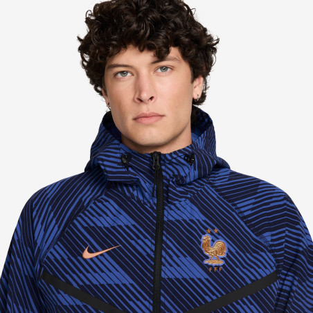 Veste survêtement Equipe de France tech Woven bleu