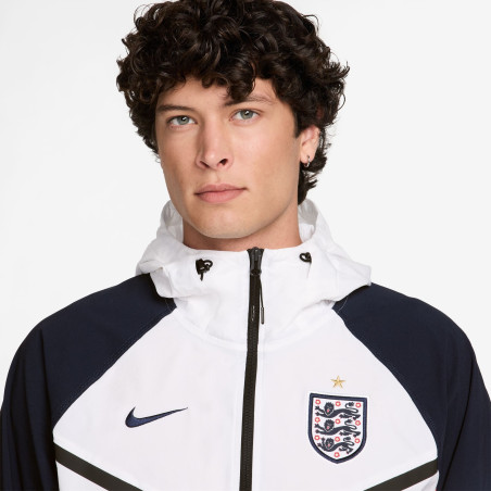Veste survêtement Angleterre Tech Woven blanc noir
