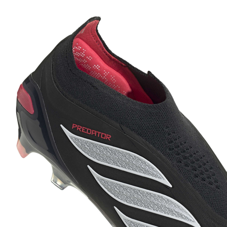 adidas Predator LaceLess Elite FG noir rouge
