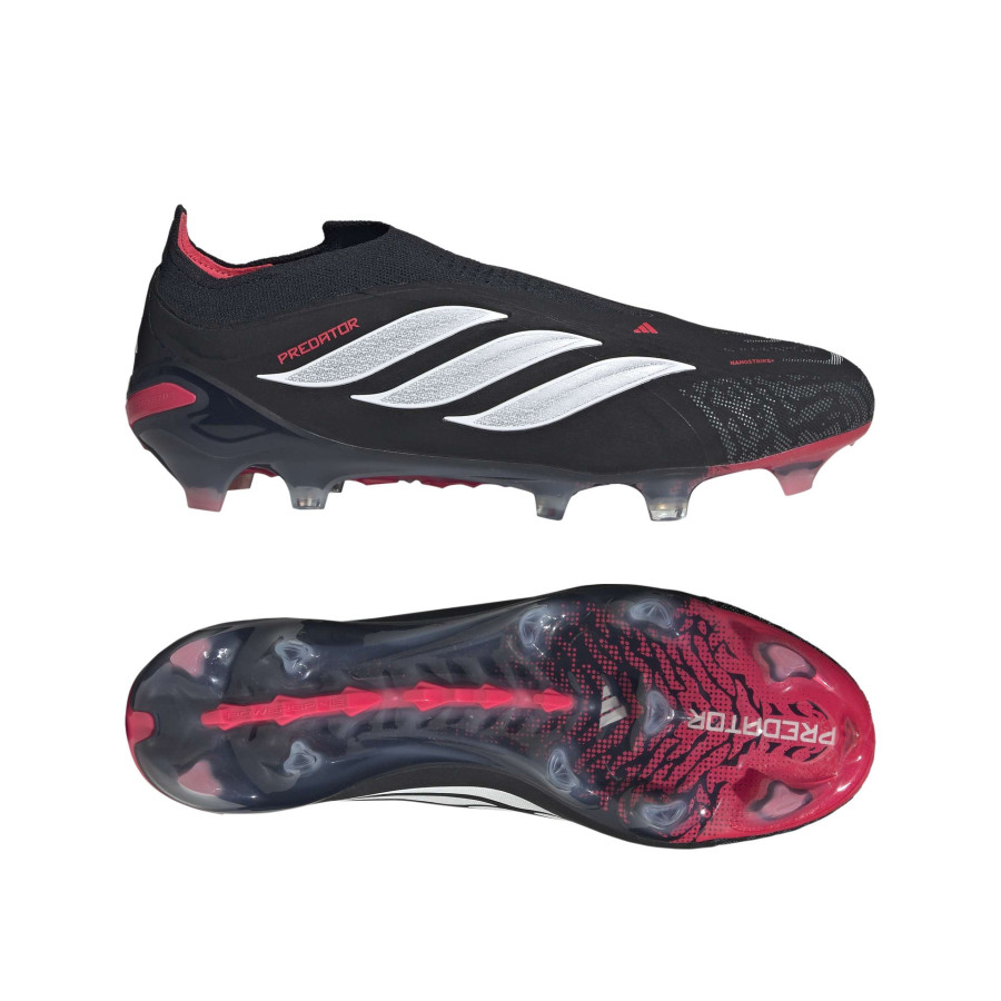 adidas Predator LaceLess Elite FG noir rouge