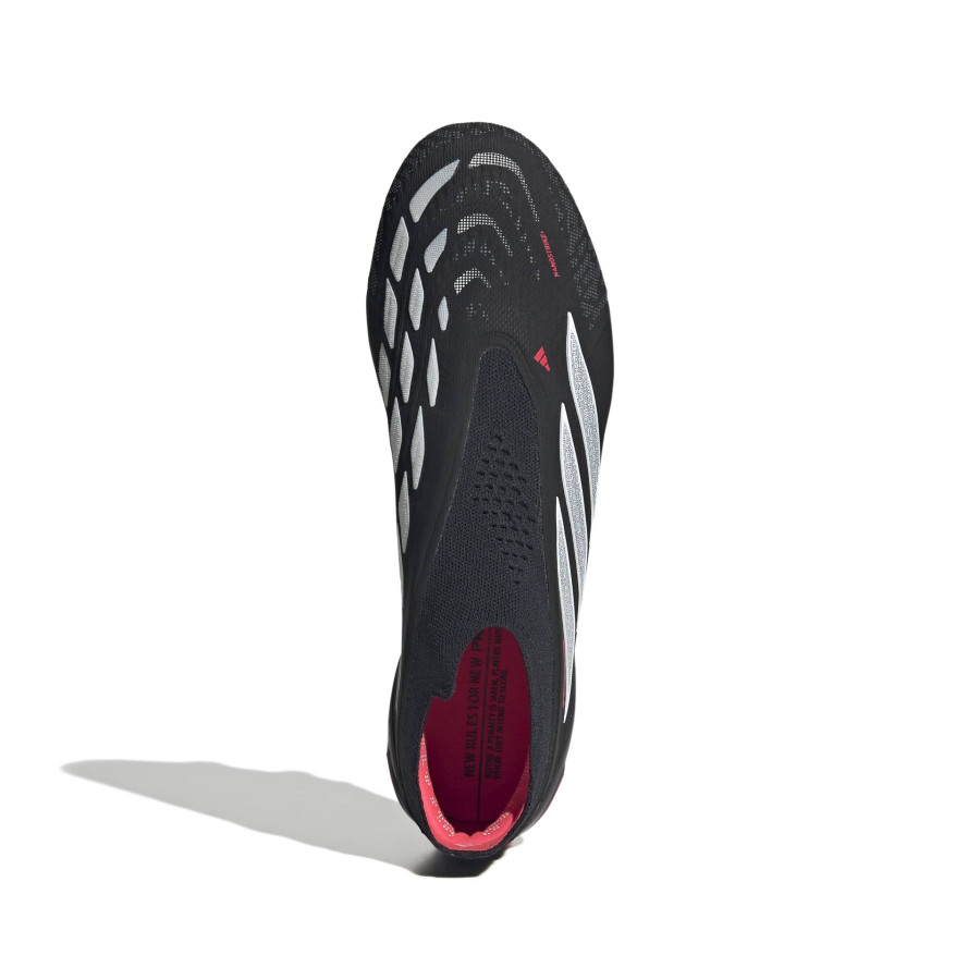 adidas Predator LaceLess Elite FG noir rouge