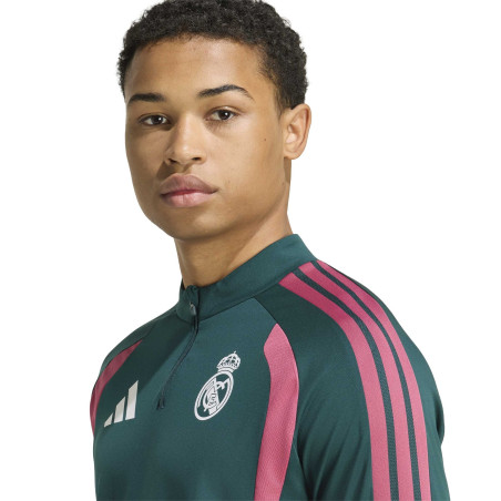 Sweat zippé Real Madrid vert rose