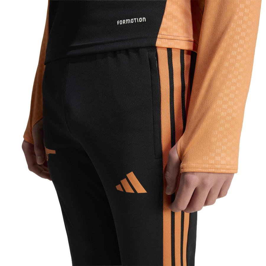 Pantalon survêtement junior Arsenal noir orange
